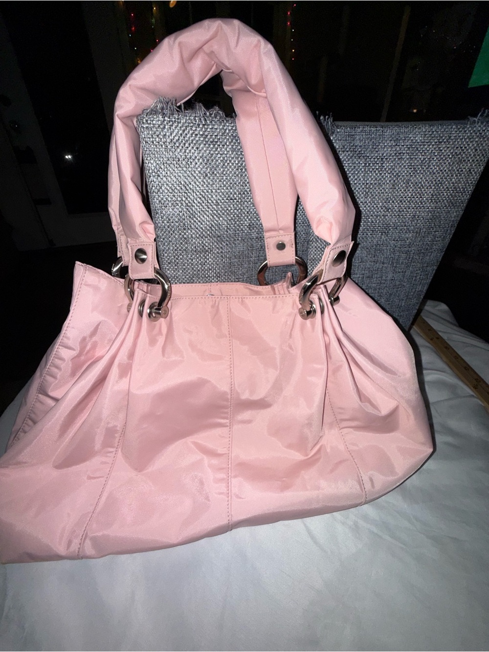 Stylish Pink Gap Women's Shoulder Bag - Soft Tote Handbag with Cherry interior